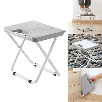 

Folding Light Weight Campstool Train Stool Portable Plastic Small Chair Anti-Skid Outdoor Fishing Camping Travel Picnic Tool