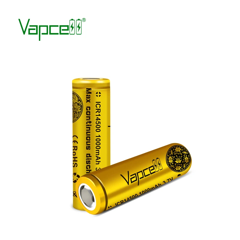 4 шт Vapcell ICR 14500 батарея 1000mah 3A Мини литиевая батарея 3,7 v для фонариков маленькие электроинструменты
