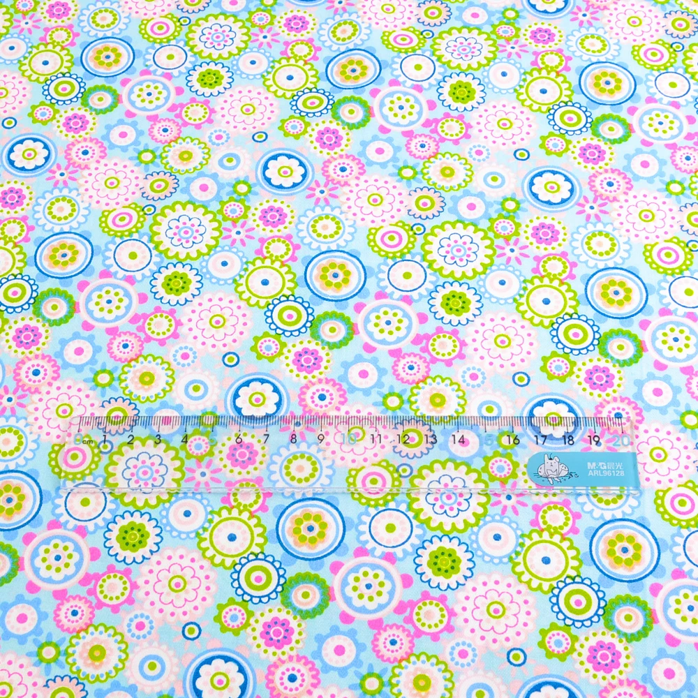 Floral Dots Cotton Fabric Fat Quarter Bundle Quilting Patchwork Sewing Clothe Bedding Tissus Tilda 4PCS/Lot