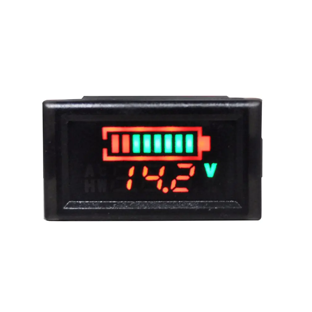 Waterproof Electricity and Voltage Dual Meter Tester Battery Power Digital Display Voltage Meter Electric Car Voltmeter