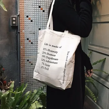 

2020 Retro Literary Canvas Bag Women's Shoulder Bag Fashion Letter Shopping Bags Shopper Ladies Hand Bags Tote Bags For Women