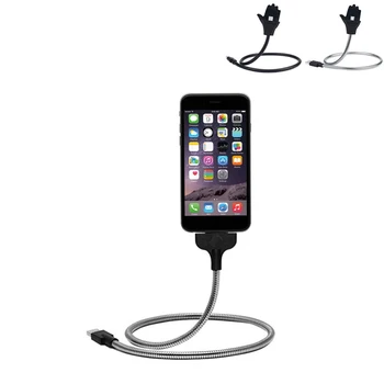 

Flexible Phone Holder Lazy Bracket Stand Up Charging Cable USB Charging Stand Up Cable Phone Charger Holder