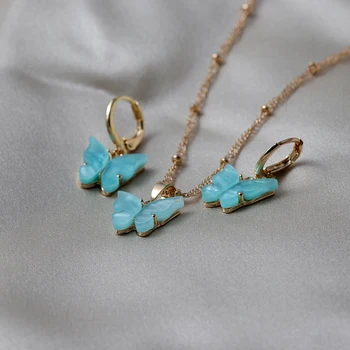 

NEW Metallic Gold Chain Butterfly Pendant Necklace Butterfly Pendant Women Ladies Necklace Jewelry for Valentine's Day Gifts