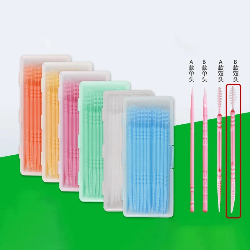 

40PCS Toothpicks Double-head Interdental Brushes Teeth Cleaning Brush Dental Floss Pick Toothpick Teeth Sticks Oral Hygiene Care