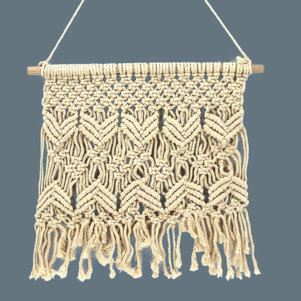 

Beige Cotton Compilation Tapestry Wall Hanging DIY Background Home Decoration