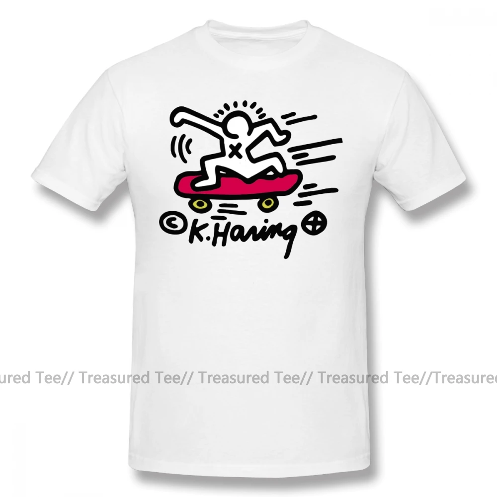Футболка Keith Haring, футболка KEITH HARING SKATE POP ART, модные мужские футболки, 100 хлопок, футболка с коротким рукавом и графикой
