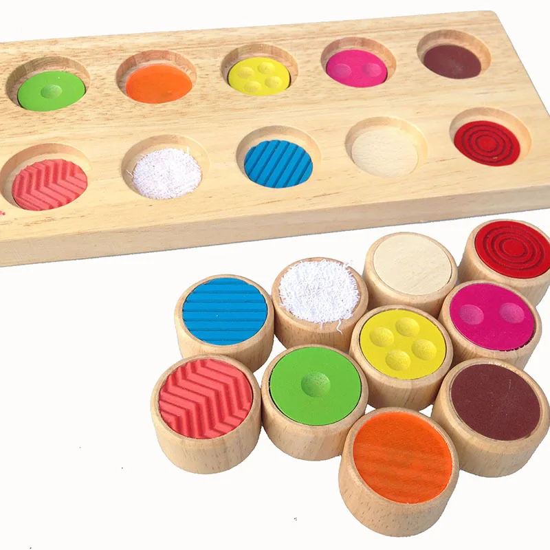 

Baby Memory game touch training blocks wooden sensory toy Color recognition Touch Pairing Toddler Early Training Montessori Toys