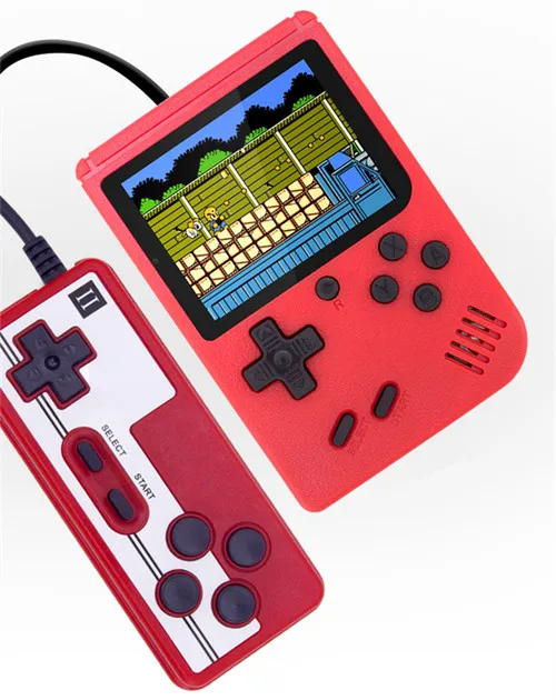 Red with Gamepad Горячая перезаряжаемая 400 В 1 видео портативная игровая консоль Ретро игра мини портативный плеер для детей подарок встроенные 400 игры - Цвет: Red with Gamepad