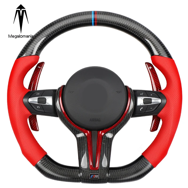 Custom Alcantara carbon fiber steering wheel For bm w M5 M6 F18 F11 F12