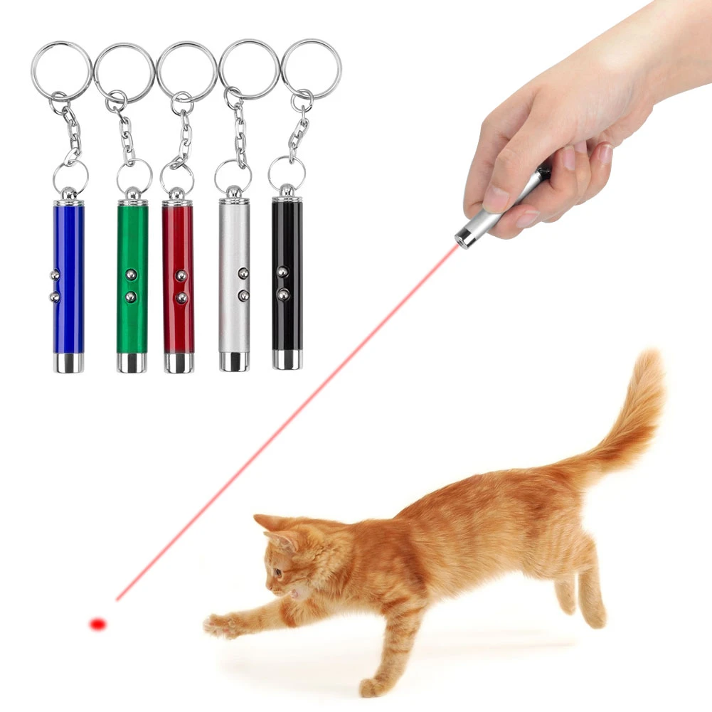 Juguete 2 en 1 para mascotas, luz láser roja, LED, linterna blanca, linterna, entrenamiento interactivo, puntero láser, bolígrafo para gatos y perros| | - AliExpress