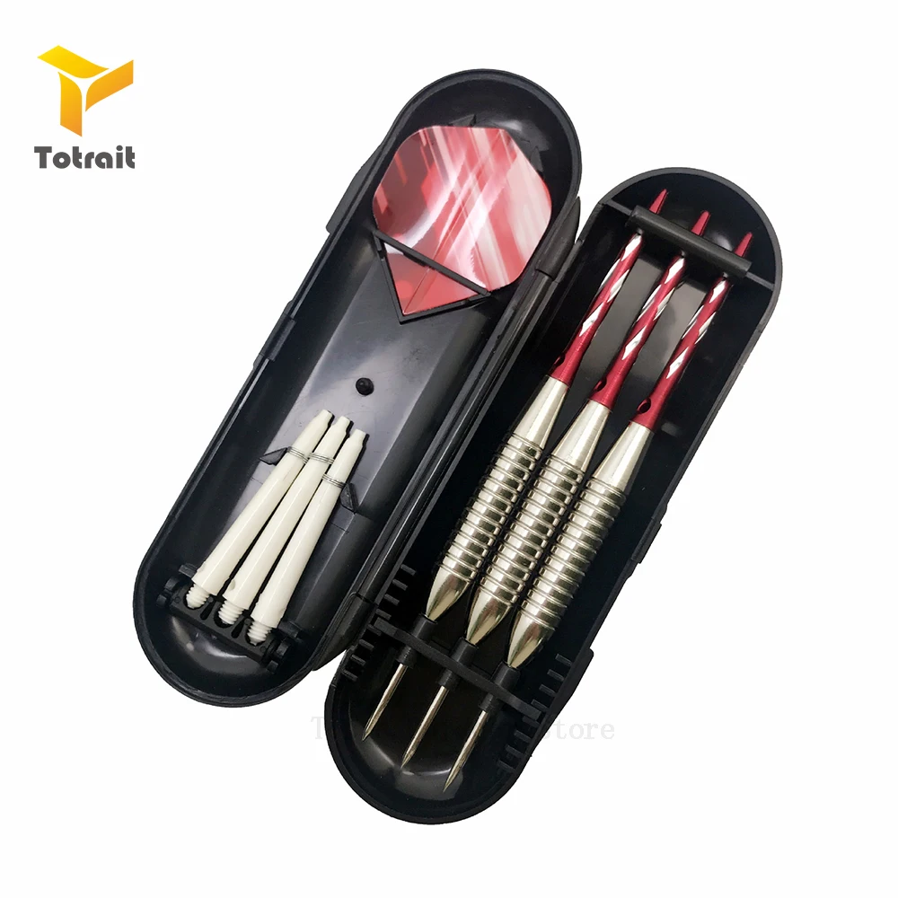 TOtrait3PCS профессиональные дартс 22 г стальной наконечник Dardos железный бочонок алюминиевые валы для внутренних профессиональных игр Dartboard красный/синий