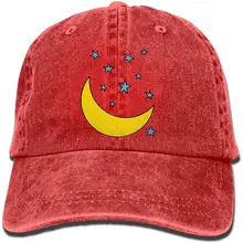 TSDFCMoon звезда унисекс бейсболка хлопок деним Регулируемая Кепка в стиле хип-хоп для мужчин и женщин