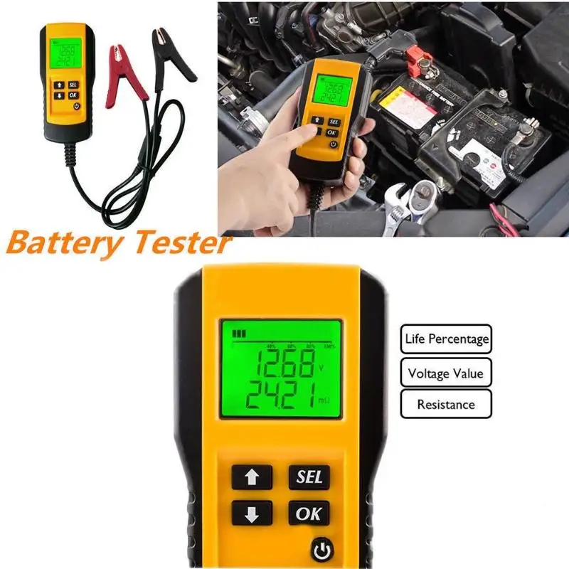 

12V Car Vehicle Battery Tester Automotive Analyzer Digital Display Multifunction Check Meter Digital Analyzer Diagnostic Tool
