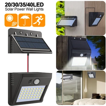 

20/30/35/40led Split Solar Light Outdoor PIR Motion Sensor Wall Lamp Waterproof Split Garden Street Light Night Light