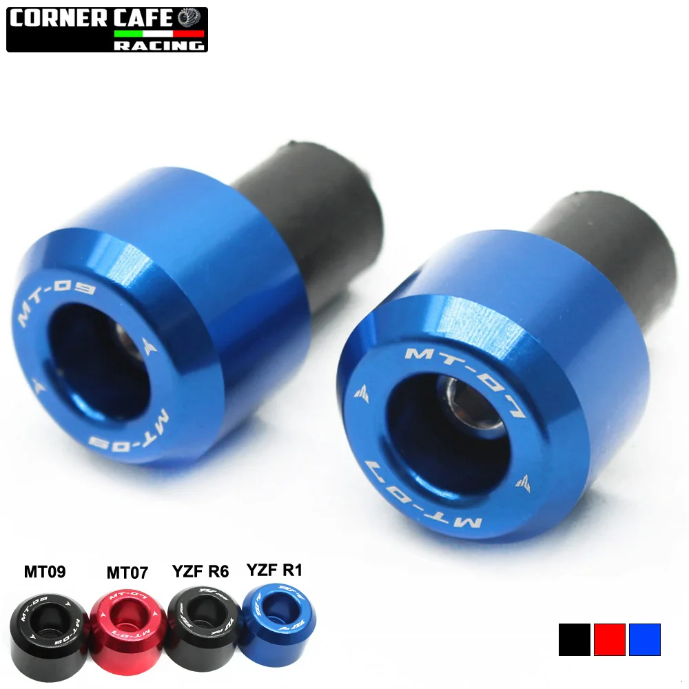 For YAMAHA YZF R1 R6 R1S R1M MT07 MT09 FZ07 FZ09 Handle Bar End Weight Slider Plug Cover Cap Protector Laser Logo MT-07 MT-09 |