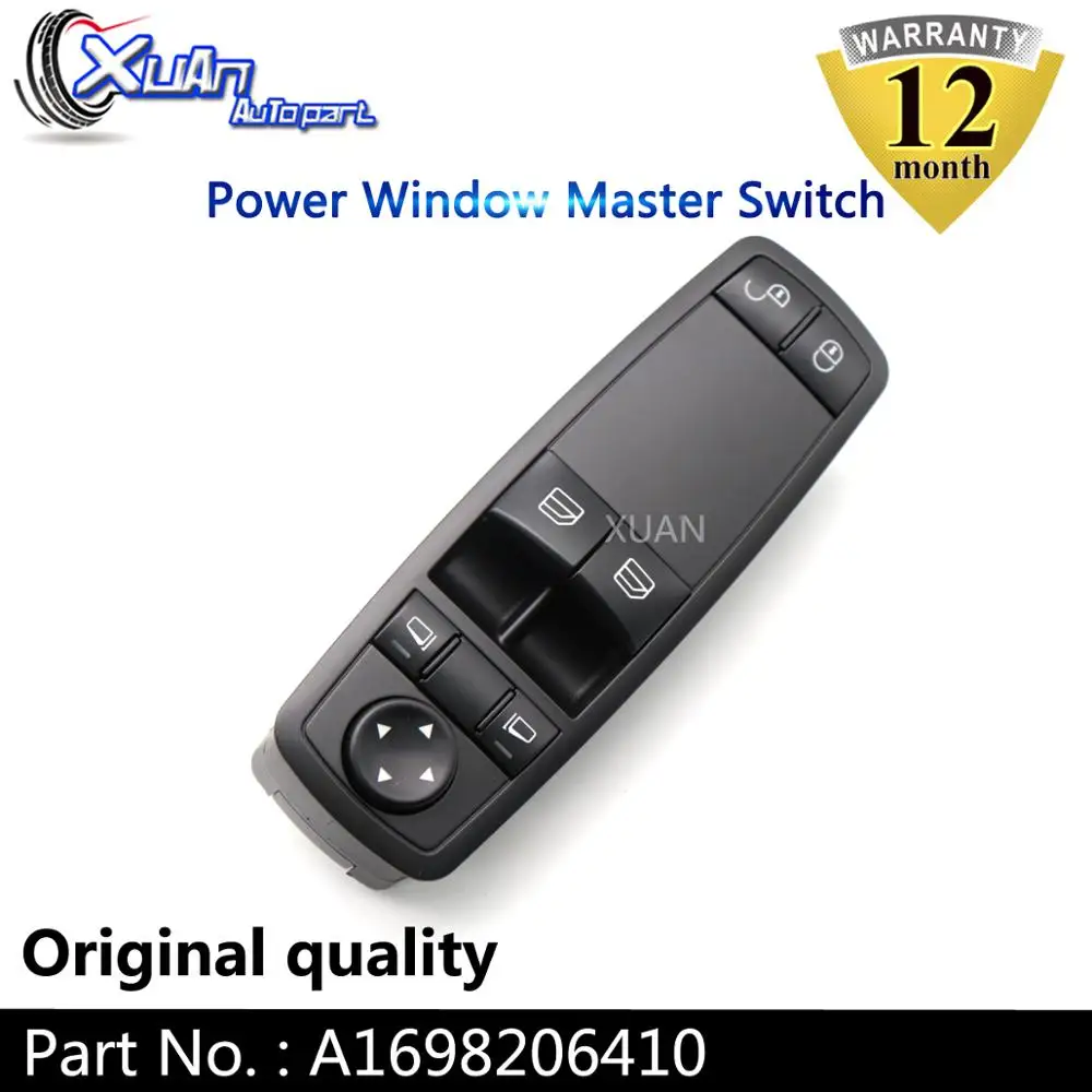 

XUAN Power Window Master Control Lifter Switch A1698206410 For Mercedes-Benz W169 W245 A170 A200 A B W245 ML W164 R W251 GL X164