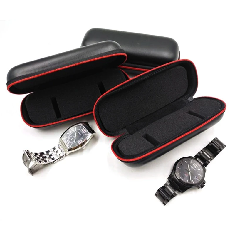 F3MD 1PC Portable EVA Watch Box Waterproof Watch Case Watch Holder Zippered Watch Storage Box for Exhibition