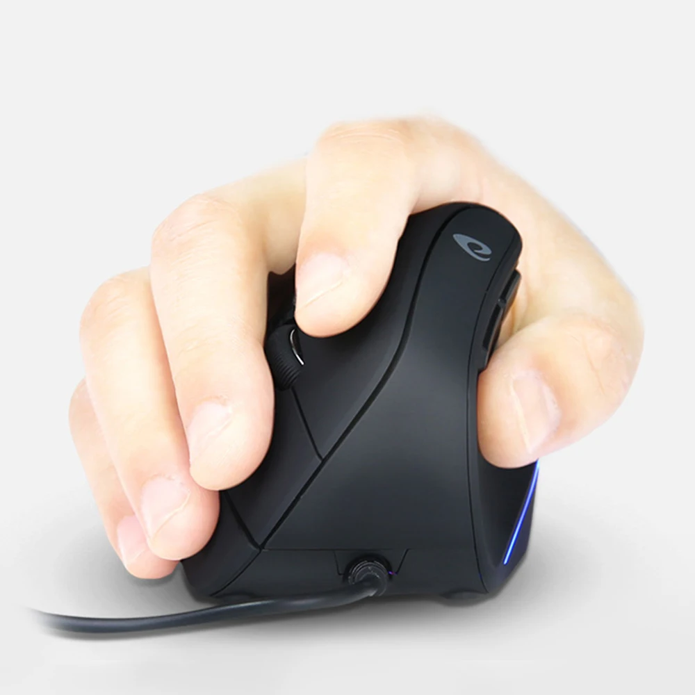 DAREU LM108 Ergonomic Wired Vertical Mouse 1600DPI 6 Button Optical Right Hand Mice With LED light For PC Laptop Computer Office