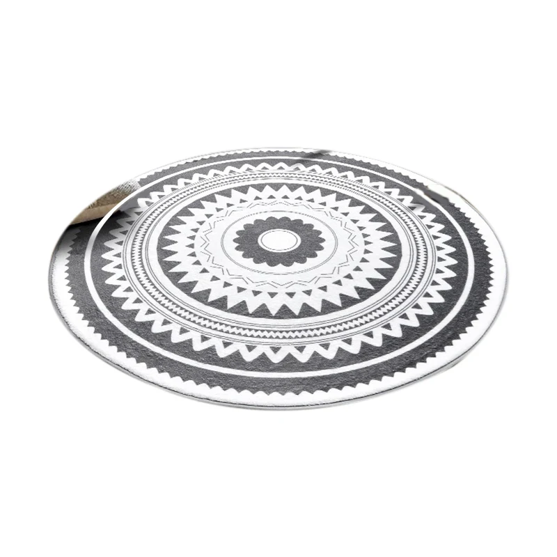 Hot XD-Nordic Gray Series Round Carpets For Living Room Computer Chair Area Rug Children Play Tent Floor Mat Cloakroom Rugs And | Дом и сад