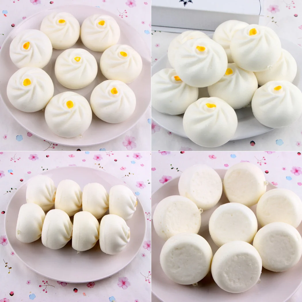 

Mini Soft Chinese Steamed Stuffed Bun Bread Squishy Food Toys For Children Cream Scented Slow Rising Adults Stress Relief Toy