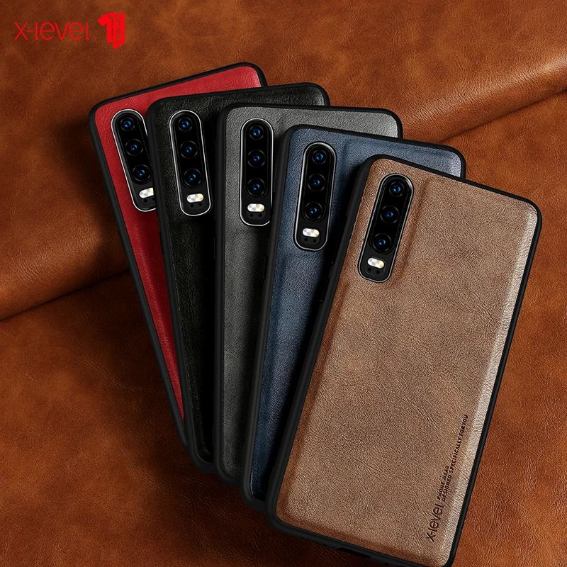 Роскошный кожаный чехол X-Level для Huawei P20 Pro Мягкий защитный P30 деловой |