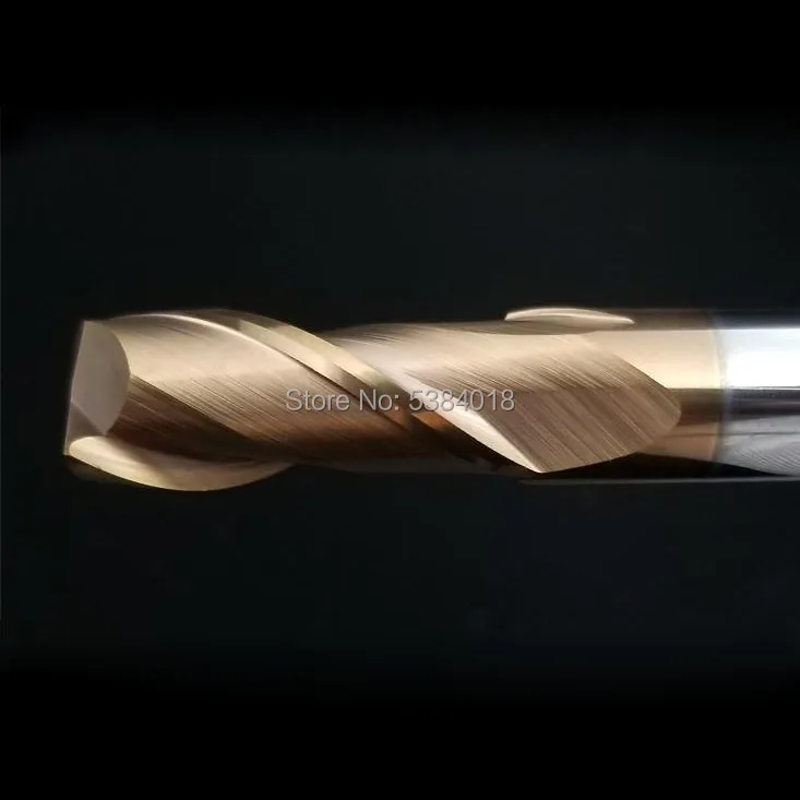 TUGE резка HRC55 2 Флейта Вольфрамовая стальная фреза металлический сплав фрезерный инструмент фреза с плоским торцом для резки металла карбида фрезерования