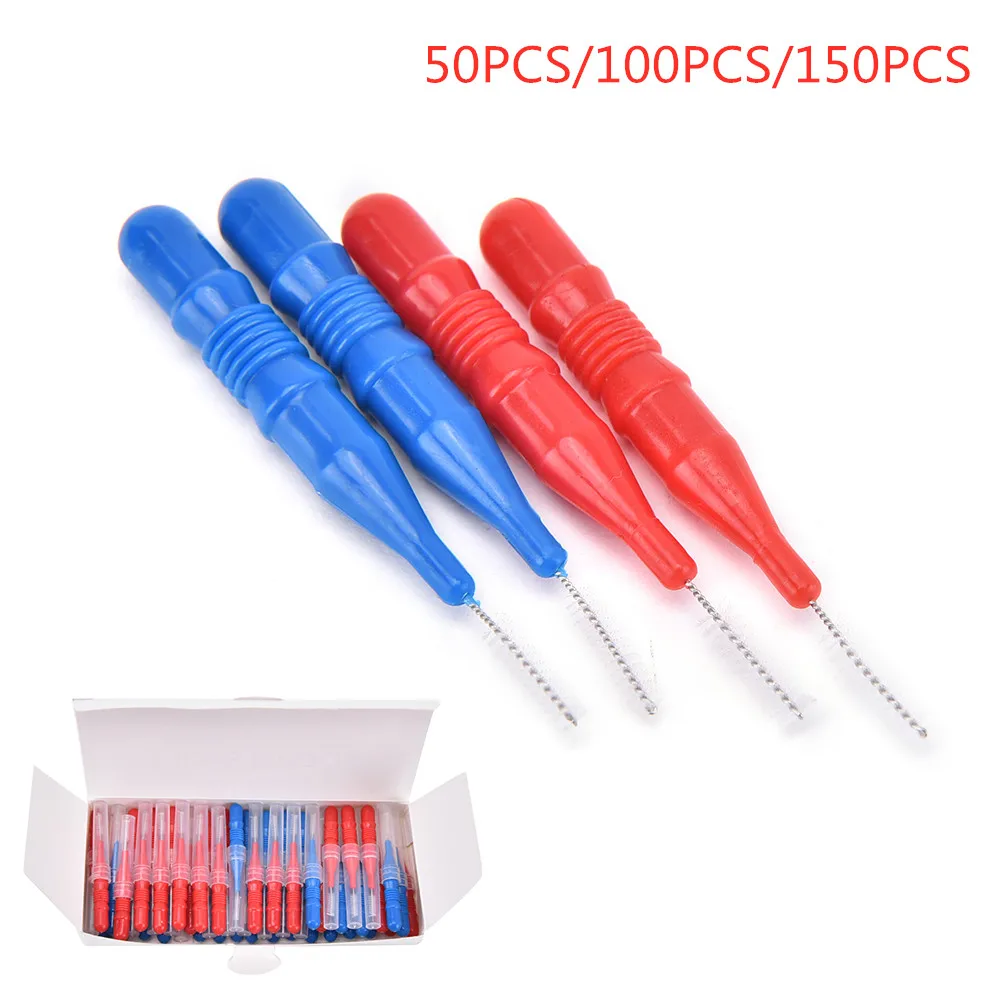 Hot Sale Oral Hygiene Dental Toothpick Tooth Pick Brush Teeth Cleaning Tooth Flossing Head Soft Plastic Interdental Brush