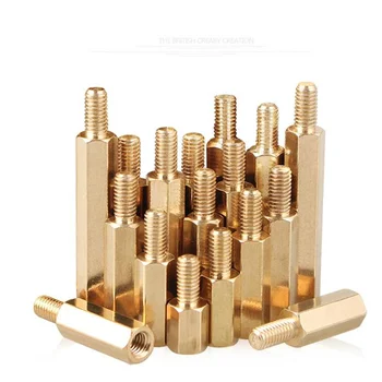 

10pcs! Universal m3 male 6mm x m3 female Hexagonal copper column M4 Case Screws Spacing Screws Brass Standoff Hollow Pillars