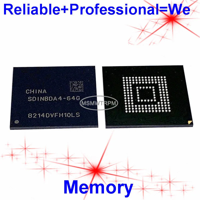 SDINBDA4 64G BGA153Ball EMMC5.1 5 1 64 ГБ мобильного телефона памяти новый оригинальный во вторых