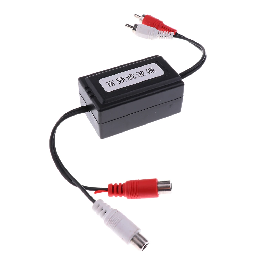 2 RCA Male To 2 RCA Female Ground Loop Isolator Noise Audio Filter Stereo