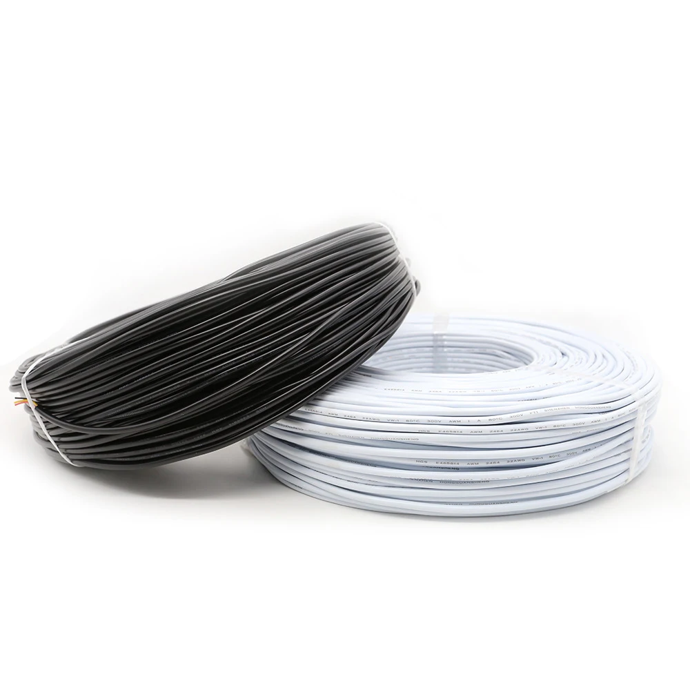 

22AWG Extension Cable Line PCB Electrical Wire 2Pin Tinned Copper LED Strip Light UL2468 Cord Mix Solid PVC Insulated Anti Heat
