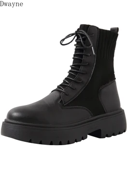 

Martin boots female autumn and winter 2019 new ins net red first hand British wind handsome elastic boots socks boots