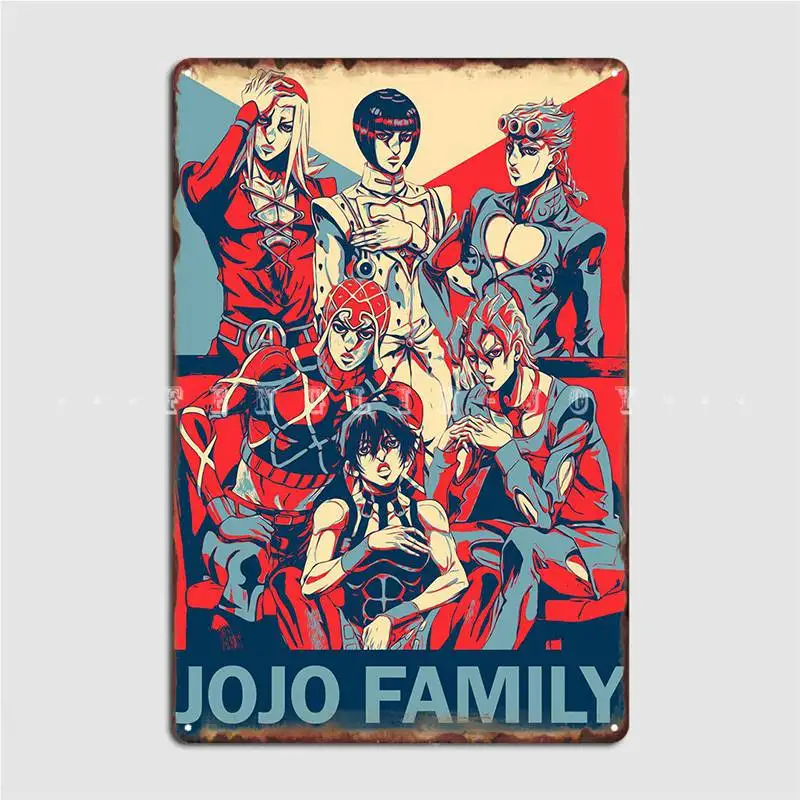 

Семейный металлический знак Jojo, кинотеатр, создание стен, декор для гостиной, пещера, жестяной знак паба постер