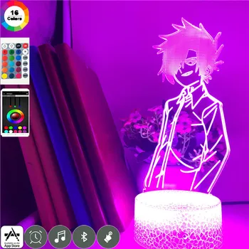 

The Promised Neverland Ray Anime light Clock Base Table Lamp Family Birthday Party 7 Colors 3d Led Nightlight Kids Gift Toy