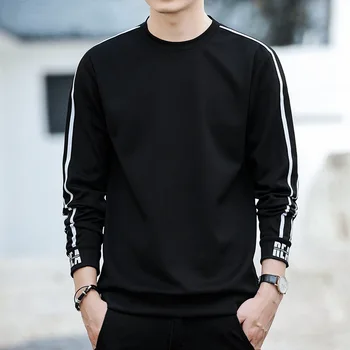 

Winter autumn 2019 Men Sweatershirt Hoodies 2019 Autumn Casual Solid color Print Stripe Plus size tops