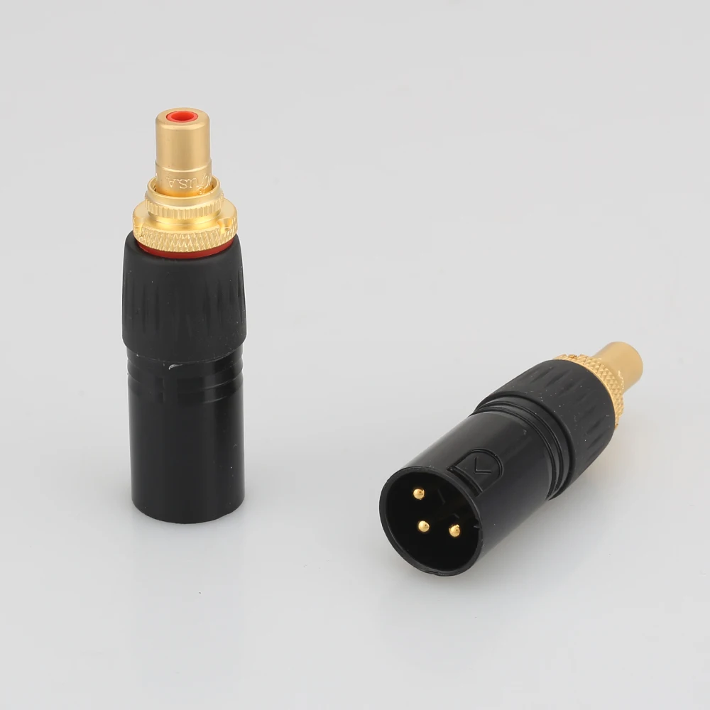 

Audiocrast XLR to RCA Female Socket Adapter Gold Balanced Cable Plug Male