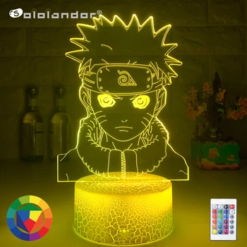 

New Anime Lamp 3d Night Light Naruto Figure Atmosphere for Children Bedroom Color Changing Touch Sensor Led Nightlight for Kids