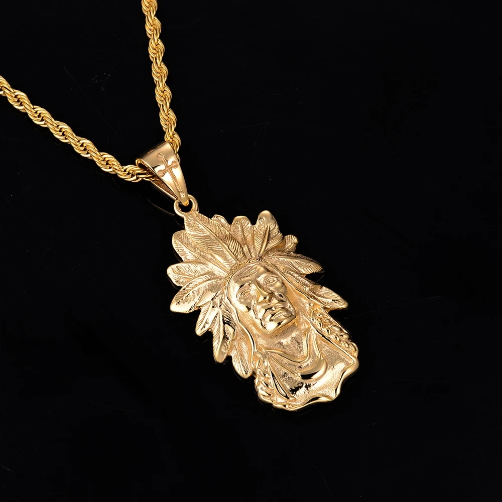 SDA Hiphop Pendant Necklace For Men 316L Stainless Steel Casting Art Jewelry Handmade King Style