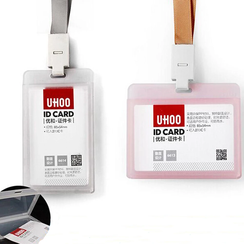 1PC ABS Work Name Card Holder Wallet OL Casual Business ID Badge Lanyard обложка для пас | Багаж и сумки