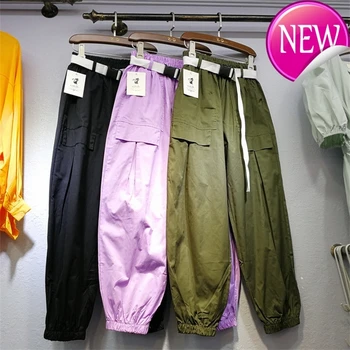 

Winter Military Sprint Orange Cargo Pants Women Jogger Blue Loose High Waist Pants Women Camo Trousers Streetear Sweatpants