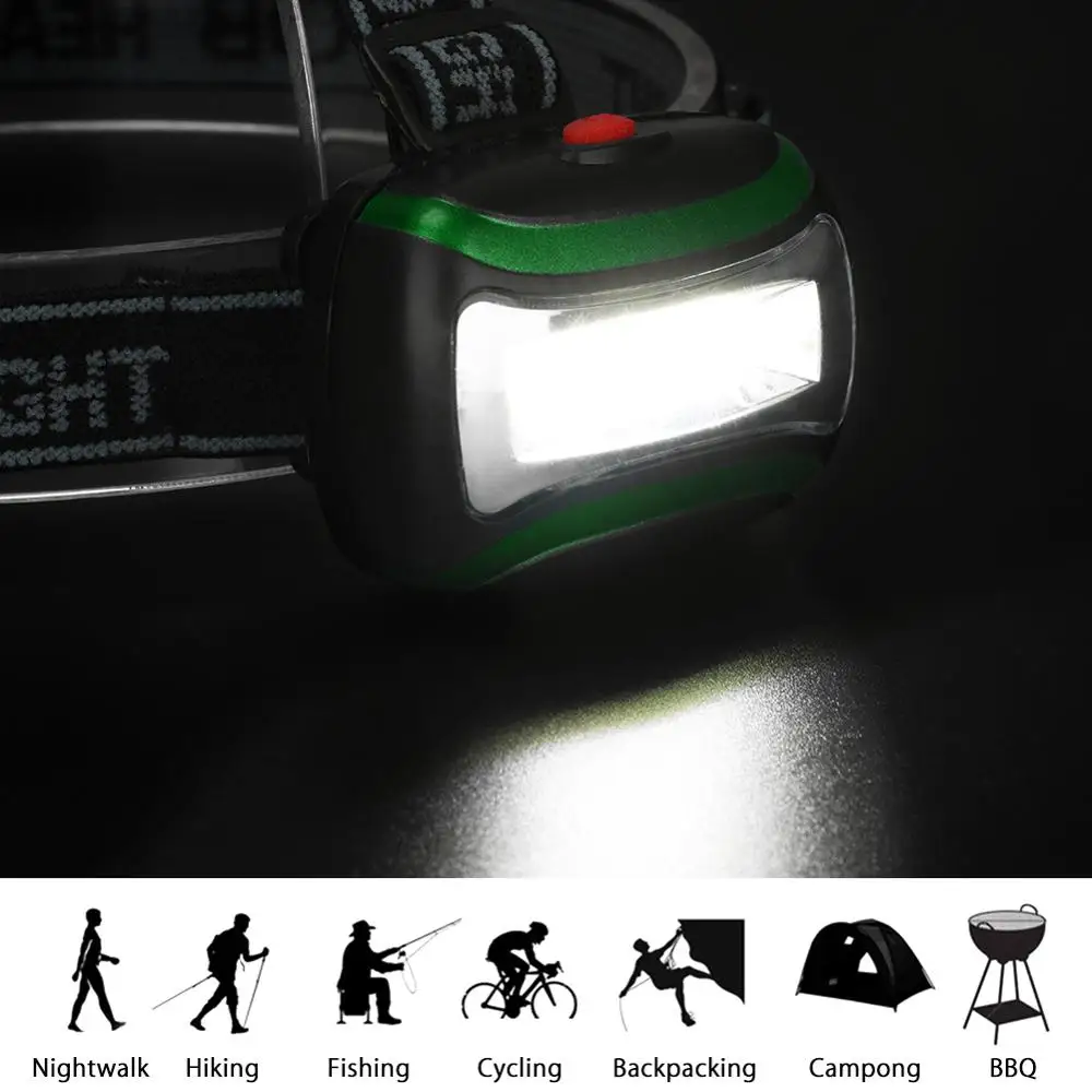 Налобный фонарь со светодиодными лампами COB и 4 режимами работы|headlights headlight|waterproof