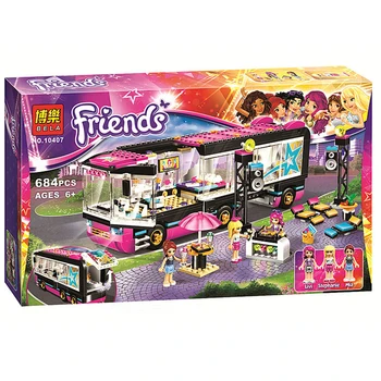 

684pcs Pop Star Tour Bus 10407 Friends Series Building Blocks Toys For Children Compatible With Lepining 41106