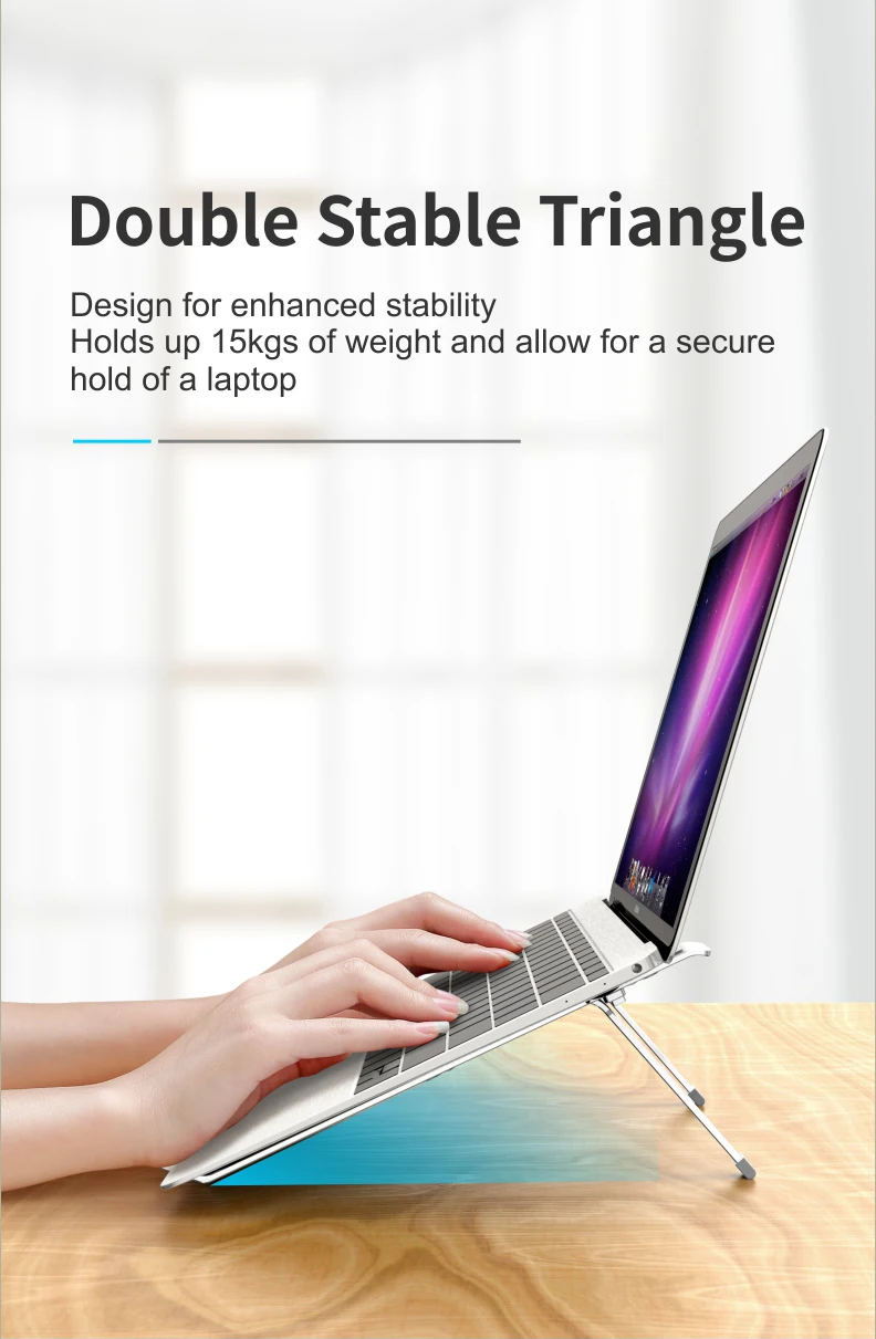 COOLCOLD подставка для ноутбука регулируемый по высоте алюминий Подставка для ноутбука портативный Эргономичный ноутбук до 17 дюймов для MacBook Air Pro