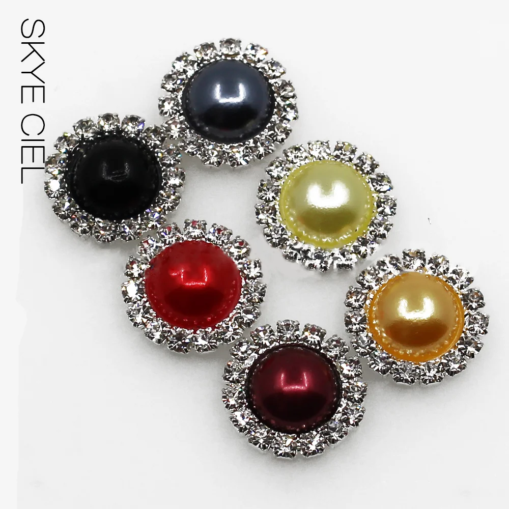 Colorful Pearl and Rhinestone Decorative Hair Accessories - 10pcs Set