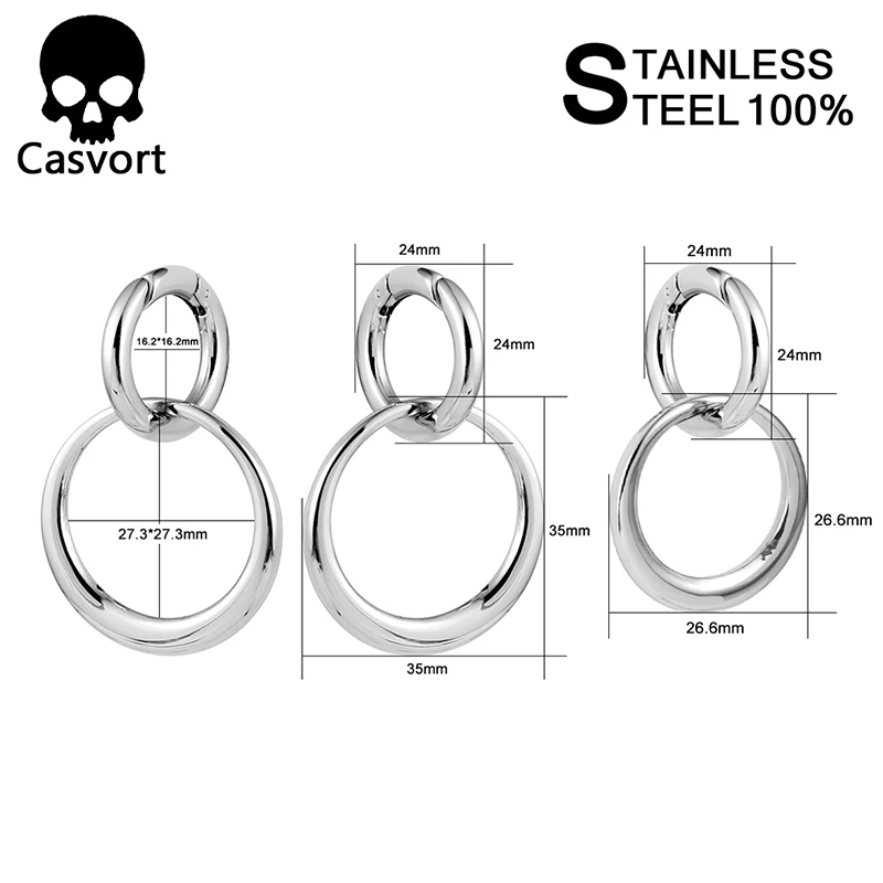 Casvort Новое поступление нержавеющая сталь 316 L 4 мм ушные измерители пирсинг тоннели ювелирные изделия для тела 2 шт Лот пара