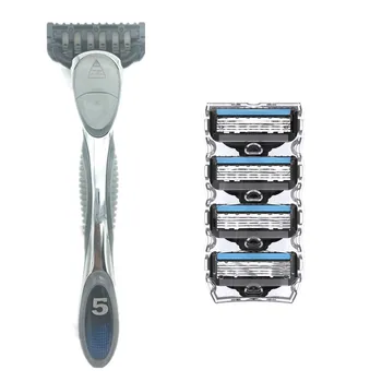 

TFLYSHAVE Men Shaver Razor USA Blade Shaving Razor Blade for Man 5 Layer Blade Replaceable Blade (1 Handle, 8pc X5 Blade)