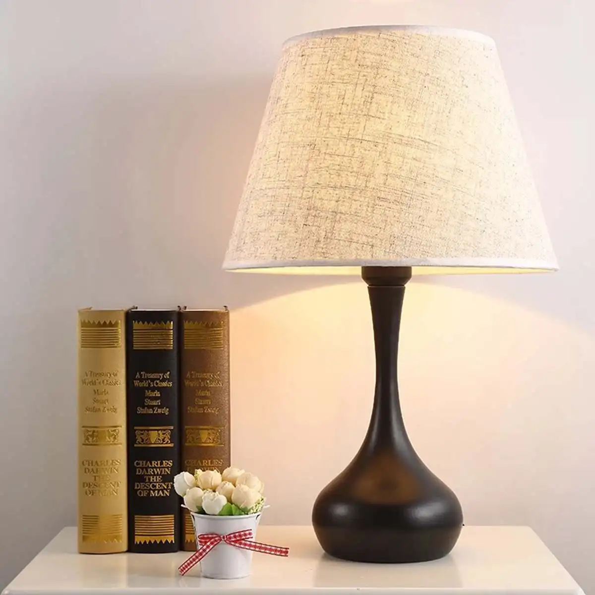 220 В 40 Вт креативный Настольный светильник американский простой современный кованый тканевый светодиодный светильник для офиса кабинета украшения спальни