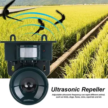 

Garden Solar Powered Pest Repeller Outdoor PIR Motion Sensor Bird Pest Repeller Waterproof Repellent For Dog Cat Bird Squirrel