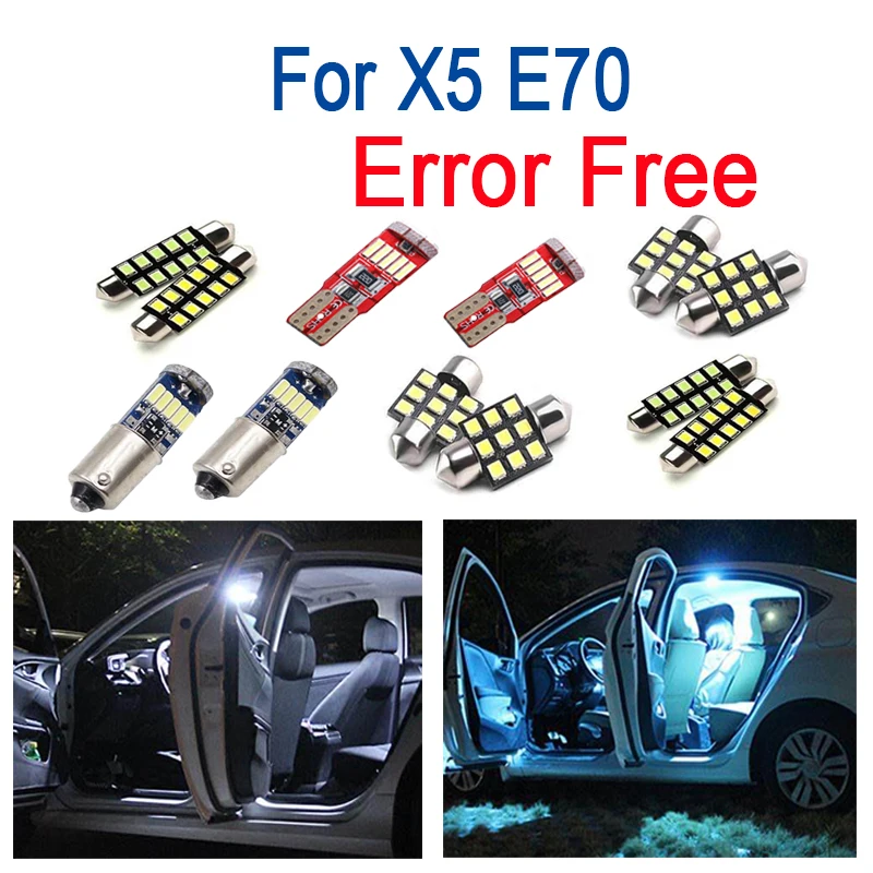 

23pcs LED License plate lamp + Interior Light full Kit for BMW X5 E70 M xDrive 30i xDrive30i M xDrive35d 35i 48i 50i (2007-2013)