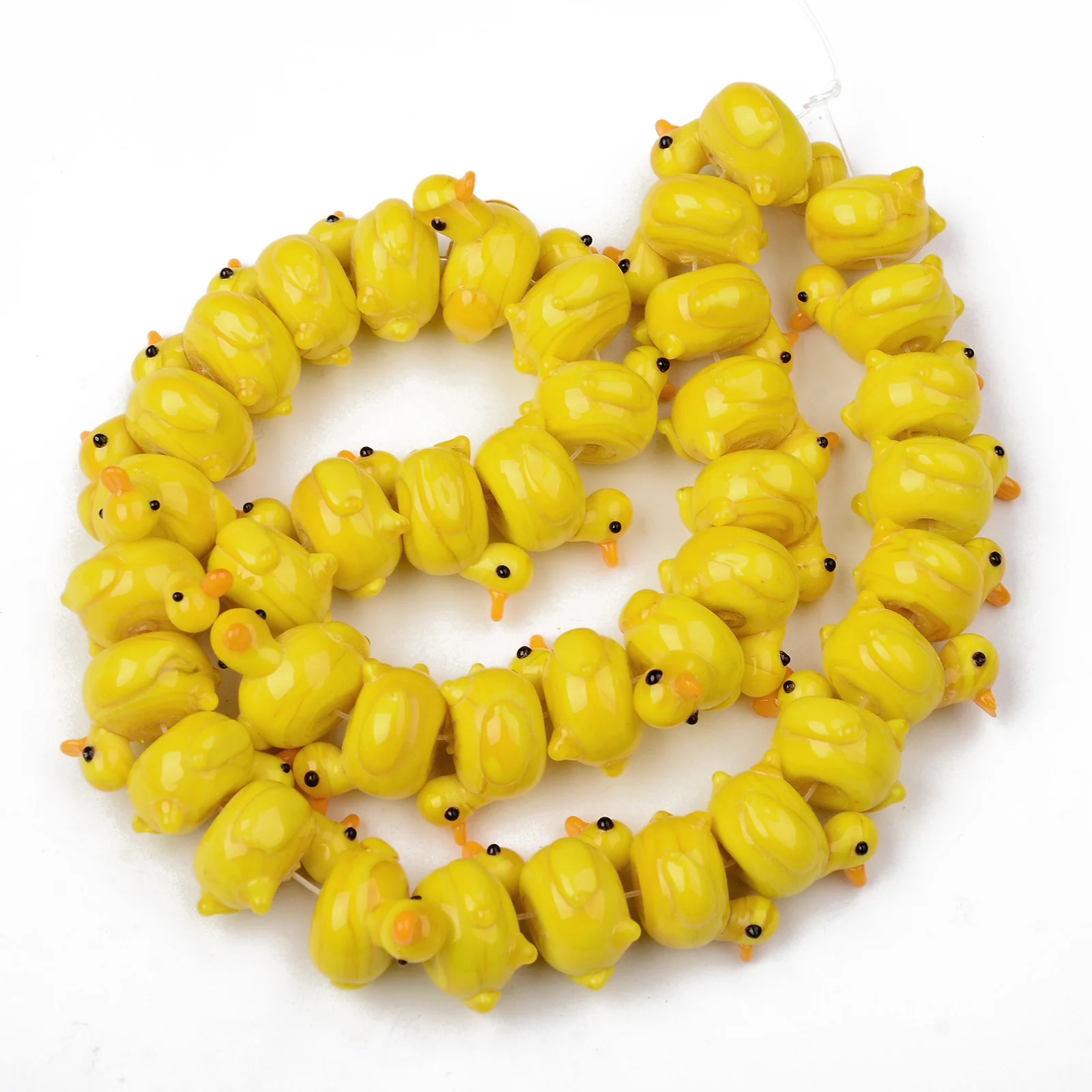 New Duck Dog Cute Animal Handmade Lampwork Beads Loose Bead Charms For Earring Bracelet Necklace DIY Jewelry Making Findings